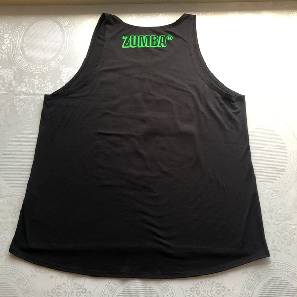 Zumba Fitness Black Tank-Top Shirt Women’s Size L Logo Printed Activewear Dance - Picture 7 of 16